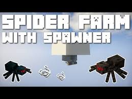 You can design cave spider farms, it is just annoying to build. Perfect Spider Farm That Only Produces Strings No Spider Eyes To Add To Your Skyblock Base It Requires No Redstone At All Minecraft Spider Minecraft Spider