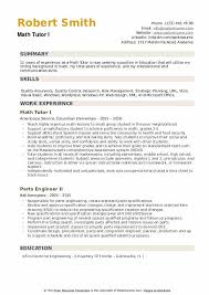 This can be from a professional, employment, academic, or personal perspective. Math Tutor Resume Samples Qwikresume