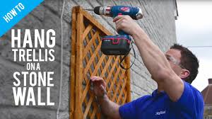 Maybe you would like to learn more about one of these? How To Fix A Trellis On A Stone Or Brick Wall Youtube