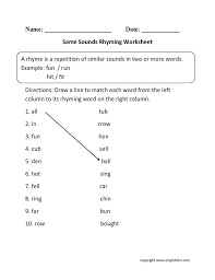 Maybe you would like to learn more about one of these? Same Sounds Rhyming Worksheets Rhyming Words Worksheets Rhyming Words Rhyming Worksheet