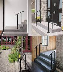 Flyskip porch handrail,wall mounted post handrail for 1 or 2 steps, wrought iron handrail stair railing for stairs porch entryway grab rail (fs23) $49.99. Buy Vevor Fit 1 Or 2 Steps Wrought Iron Handrail Outdoor Stair Railing Adjustable Front Porch Hand Rail Black Transitional Hand Railings For Concrete Steps Or Wooden Stairs With Installation Kit Online In
