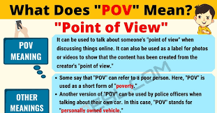 What Does Pov Mean In This Article You Will Learn The Definition How And When To Use This Text Abbreviation With Us In 2021 What Does Pov Mean Other Ways To