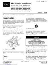 Toro Recycler 20332 Operator S Manual Pdf Download Manualslib