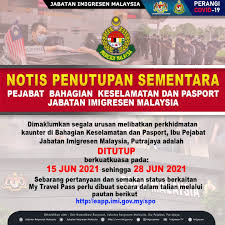 Hak cipta terpelihara @ 2018 © suruhanjaya pilihan raya malaysia tel : Notis Penutupan Sementara Bahagian Keselamatan Dan Pasport Jabatan Imigresen Malaysia Sebarang Pertanyaan Dan Semakan Status Berkaitan My Travel Pass Perlu Dibuat Secara Dalam Talian Melalui Pautan Berikut Http Eapp Imi Gov My Spo Imigresen Https