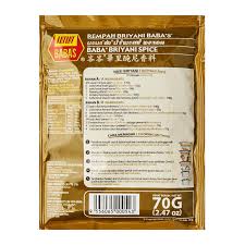 It supplies over 30 products ranging from masala mixes, pure spice powders, pure, food mixes, snacks and sweet. Buy Baba S Online Shopping Baba S Briyani Spice 70g In Singapore