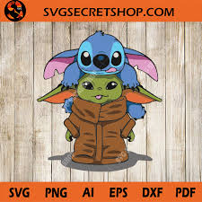 Download Baby Yoda With Baby Stitch Svg Yoda Svg Disney Svg Stitch Svg Starwars Svg Svg Secret Shop