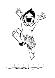 Coloring pages of swimming pools. Coloring Page Boy At The Swimming Pool Free Printable Coloring Pages Img 9020