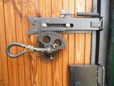 The street side, or outside of the gate, features a backplate with a ring on it. 45 Gate Locks Ideas Gate Locks Gate Gate Latch