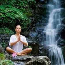 Check spelling or type a new query. Young Woman Doing Yoga Near Waterfall How To Do Yoga Beautiful Yoga Meditation Benefits