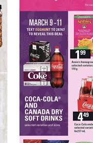 It's the drink of choice for millions of people all across the globe, and almost everyone recognizes the iconic lo. Loblaws Hot Coca Cola Or Canada Dry Text To Redeem Offer Every 8 Spent Get 4000 Pc Optimum Points Redflagdeals Com Forums