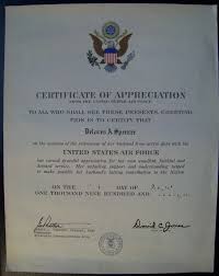 National guard 'years of service: Delores Spencer Certificate Of Appreciation From The United States Air Force Certificate Of Appreciation United States Air Force Beginning Of The School Year