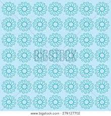 Sky blue floral ornament pattern. Blue Luxury Vector Vector Photo Free Trial Bigstock