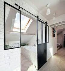 Love This Brick Interesting Door For A Bathroom Attic Apartment Bathroom Design Apartment Inspiration