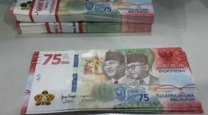 Pemerintah dan bank indonesia telah meresmikan pengeluaran dan pengedaran uang peringatan kemerdekaan 75. Masih Jadi Buruan Uang Pecahan Rp 75 Ribu Dijual Rp 125 Ribu Di Facebook Tren Rri Surabaya