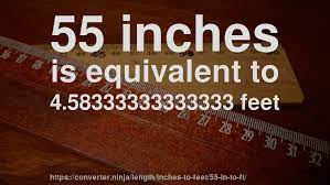 Now, figure 48 of 55. 55 In To Ft How Long Is 55 Inches In Feet Convert