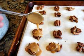 I make pecan turtles with kraft caramels. Chocolate Caramel And Pecan Turtle Clusters Jamie Cooks It Up Family Favorite Food And Recipes