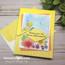 Easy watercolor ideas for cards : Accented Blooms Round 3 Easy Watercolor Cards