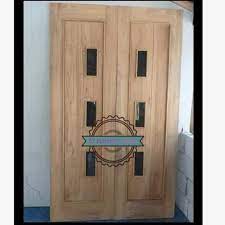 Selain itu, kamu bisa menempatkan ventilasi kaca di sisi kanan dan kiri pintu. 1 Set 2 Pintu Rumah Kayu Jati Mentahan Model Minimalis Ukuran 120cm Shopee Indonesia