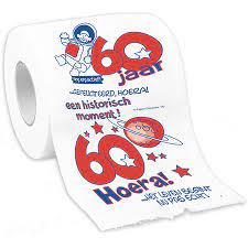 Cadeau Toiletpapier Rol 60 Jaar Verjaardag Versiering Decoratie Feestartikelen 60 Jaar Bellatio Warenhuis