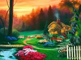 Tryambuli (tembalai) devi has graced the temple on a lofty hill to the east of karveer. Lakes Pond Water Art House Nature Painting Hd Wallpaper On Art Paper Fine Art Print Art Paintings Posters In India Buy Art Film Design Movie Music Nature And Educational