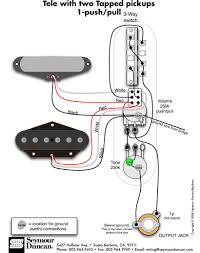 He shows a wire connecting the back of the two pots. Tele Wiring Diagram 2 Tapped Pickups 1 Push Pull Telecaster Telecaster Guitar Guitar Building