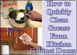 Even months' old grease won't stand a chance with our natural cleaning products. How To Quickly Clean Grease From Kitchen Cabinet Doors The Homestead Survival
