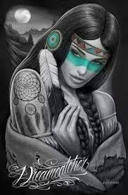 Black And Native American Hugging Pin On American Indian Tattoos