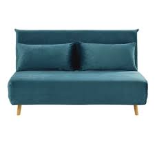 Sono veri letti intorno a cui i nostri esperti hanno costruito un comodissimo divano. Divanetto Trasformabile 2 Posti Blu Petrolio In Velluto Maisons Du Monde Daybed Divano Trasformabile Divano Ikea 2 Posti