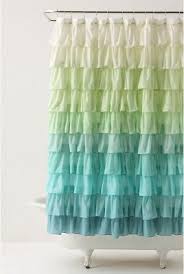 I also saw a pretty image from canadian house and home of a similar idea for a shower curtain: Anthropologie Ruffle Shower Curtain Tutorial Elle Apparel By Leanne Barlow