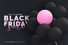 H black friday έρχεται σε. Free Vector Realistic Black Friday Sale Banner With Pink And Black Balloons