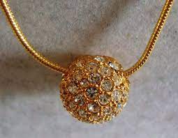 Joan Rivers Pave Ball Necklace Bright Shiny Crystals S1800 Etsy Ball Necklace Joan Rivers Jewelry Joan Rivers