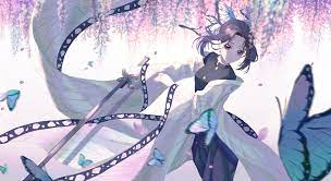 Anime Demon Slayer Kimetsu No Yaiba Butterfly Girl Shinobu Kochou Sword 4k Wallpaper Hdwallpaper Desktop Anime Images Anime Demon Slayer Anime