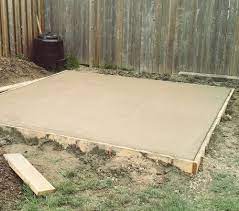 My Daily Randomness Project Backyard Pouring A Concrete Pad Diy Concrete Slab Concrete Diy Backyard