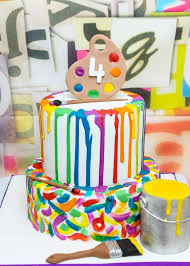 Creative Cool Looking Creative Birthday Cake Designs For Adults Art Party Birthday Party Ideas Photo 1 Of 20 Art Party Cakes Painting Birthday Party Kids Art Party