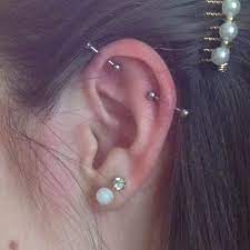 These Are Done In One Bar Barbell So They Line Up Correctly While Healing If They Re Done As Two Like The One In The Picture They Re More Likely To Have Pr