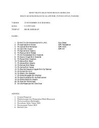 Format minit disusun mengikut agenda mesyuarat dan perlu kelihatan kemas dan teratur. Contoh Format Minit Mesyuarat Contoh Format Minit Mesyuarat Mampu Senarai Contoh Minit Mesyuarat Terkini Sipolririn