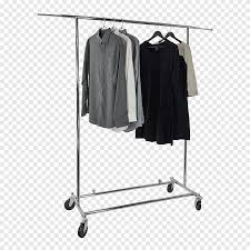 Hand drawn fashion store or trendy. Assorted Tops On Silver Clothes Rack Illustration Clothing Coat Hat Racks Clothes Hanger Clothes Horse Closet Furniture Black Png Pngegg