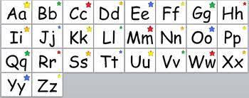The posters print beautifully on card stock. Alphabet Line Bulletin Board Banner Or Abc Word Wall Headers Stars Theme