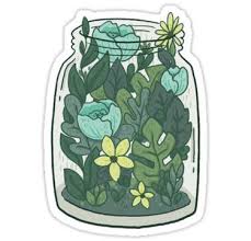 Conoce y aprovecha las mejores ofertas y productos de decoración stickers decorativos en paris.cl. Frasco Con Plantas Pegatinas Bonitas Pegatinas Kawaii Pegatinas Wallpaper