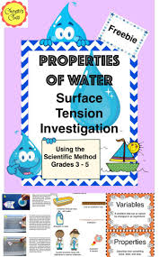 Properties Of Water Surface Tension Investigation Freebie Your Kids Will L Middle School Science Experiments Elementary Science Experiments Surface Tension