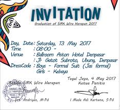 Contoh undangan pernikahan bahasa inggris 3. Contoh Formal Invitation Graduation Ceremony Untuk Kepala Sekolah Materi Pelajaran 7
