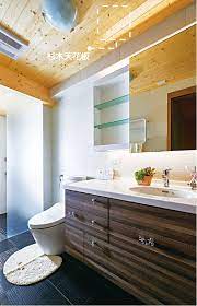 衛浴中較少見的杉木天花板 美觀又防潮 bathroom vanity vanity bathroom