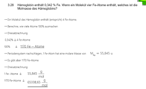 Um die molare masse von wasser berechnen zu können, brauchst du zunächst die summenformel von wasser. Hamoglobin Hat 0 342 Fe Eisen Aufgabe Molare Masse Chemie