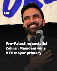 📰 Zohran Mamdani, a self-declared socialist and supporter of Palestine,  has won the Democratic primary to become the next candidate for mayor of  New York. Originally seen as an outsider candidate, Mamdani