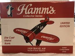 Hamms 1929 Travel Air Model R Bank Replica Die Cast In 2020 Diecast Radio Control Airplane Iran Air