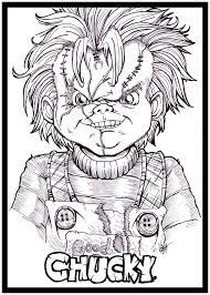 By coloring the free coloring pages, find your favorite chuck e cheese. Coloring Book Art Horror Coloring Pages Chucky Drawing