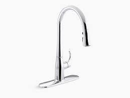 Now you don't have to struggle with piles of dirty dishes or containers and neither do you have to take the risk of dirty water getting splashed back to you. K 596 Simplice Single Handle Kitchen Sink Faucet Kohler