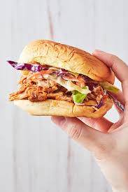 In a large saucepan over medium heat, combine shredded chicken, condensed soup, poultry seasoning and crushed crackers. 40 Easy Chicken Sandwich Recipes Best Chicken Sandwiches Delish Com