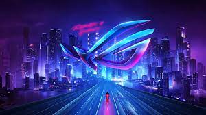 View 4k neon wallpaper with the stickers atomic, beautiful, colored, element, light in the wallpaper tunnel. Rog Logo Neon City Night Buildings 4k Wallpaper 43