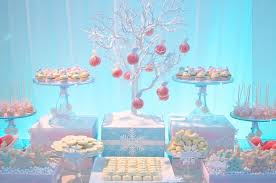 Pink Blue Winter Wonderland Dessert Table Guest Feature Celebrations At Home Winter Birthday Parties Wonderland Party Decorations Winter Wonderland Party